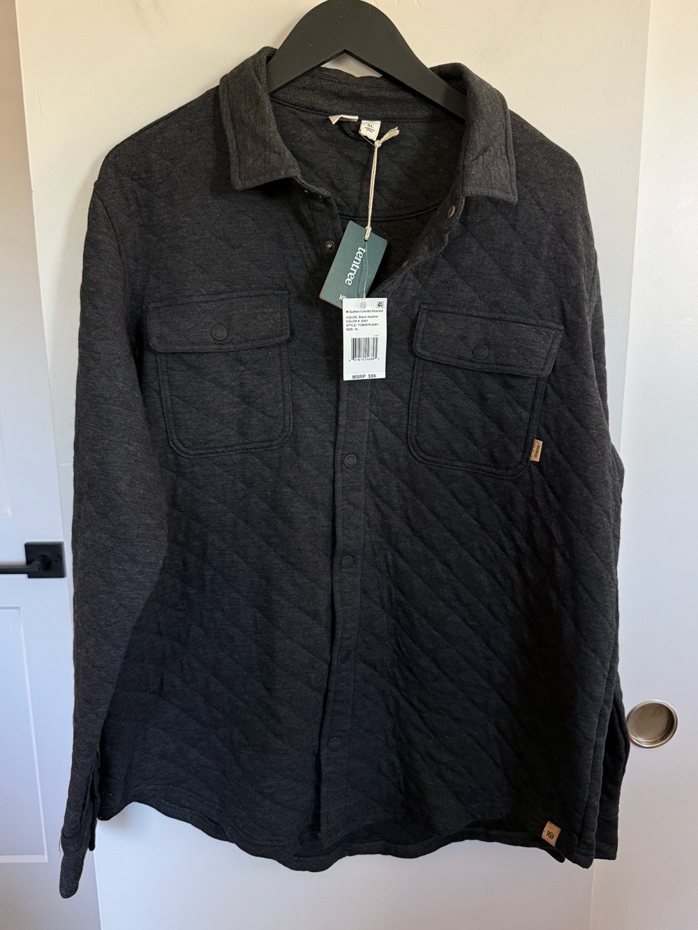 NWT tentree Quilted Colville Shacket Size XL